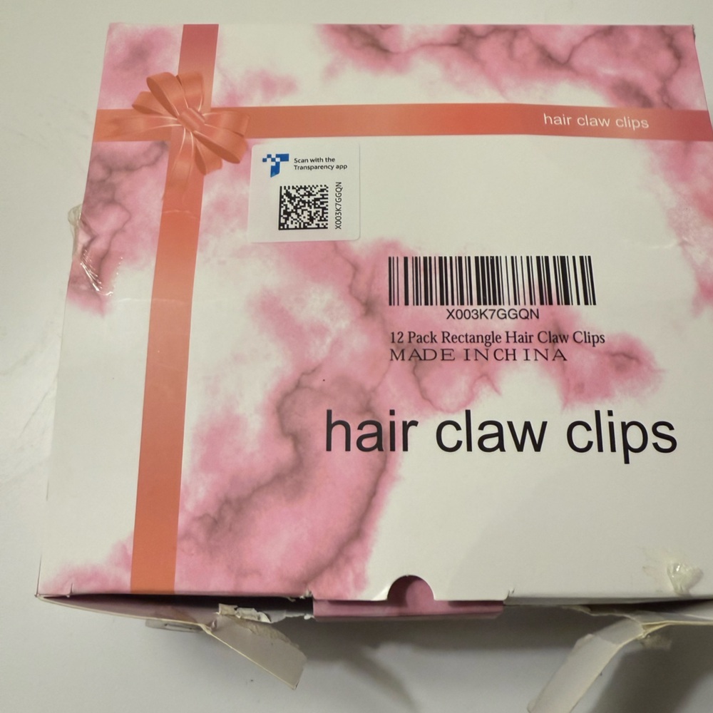 12 Rectangular Hair Claw Clips - Picture 5 of 5